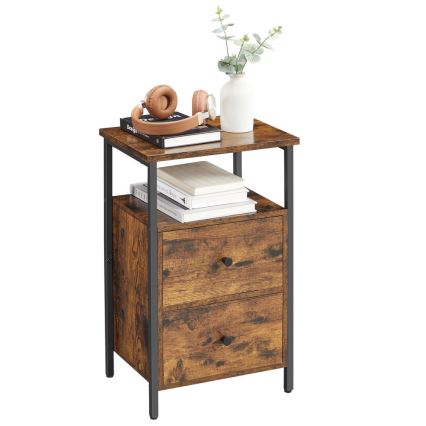 Mesa de cabeceira ARIN castanha/preta