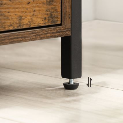 Mesa de cabeceira ARIN castanho/preto