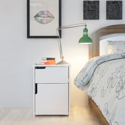 Mesa de cabeceira ASRA 60x45 cm branco