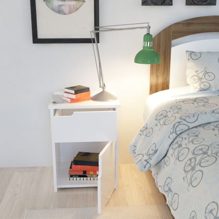 Mesa de cabeceira ASRA 60x45 cm branco