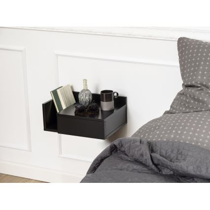 Mesa de cabeceira AVA 40 x 32 cm preta