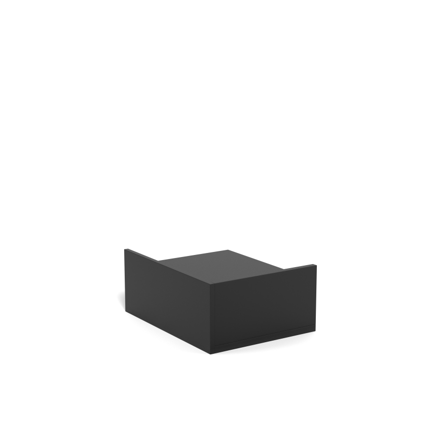 Mesa de cabeceira AVA 40 x 32 cm preta