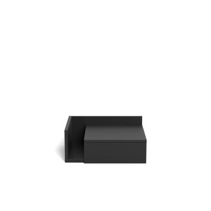 Mesa de cabeceira AVA 40 x 32 cm preta