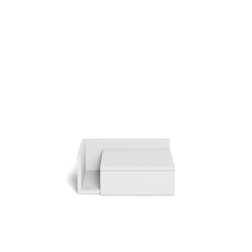Mesa de cabeceira AVA 40x32 cm branca