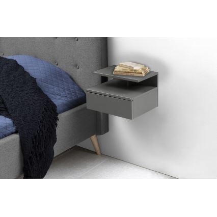 Mesa de cabeceira AVA cinza