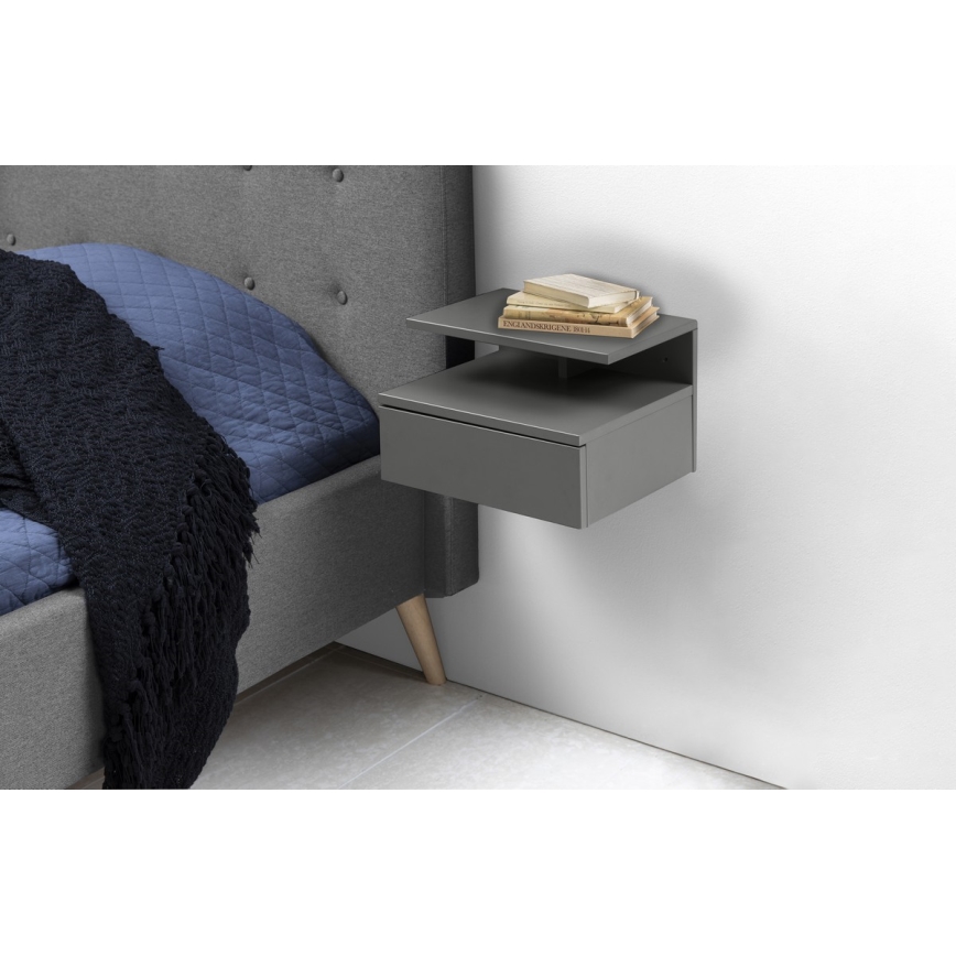 Mesa de cabeceira AVA cinza