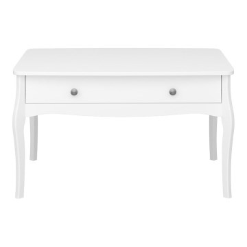 Mesa de cabeceira BAROQUE 55x96,5 cm branco