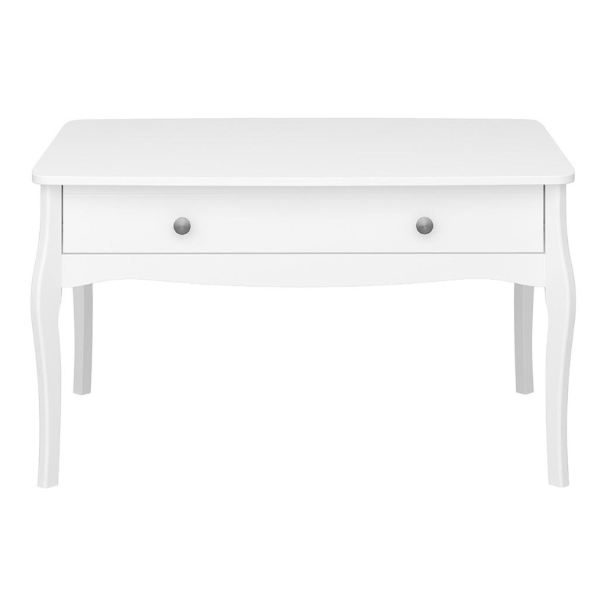 Mesa de cabeceira BAROQUE 55x96,5 cm branco