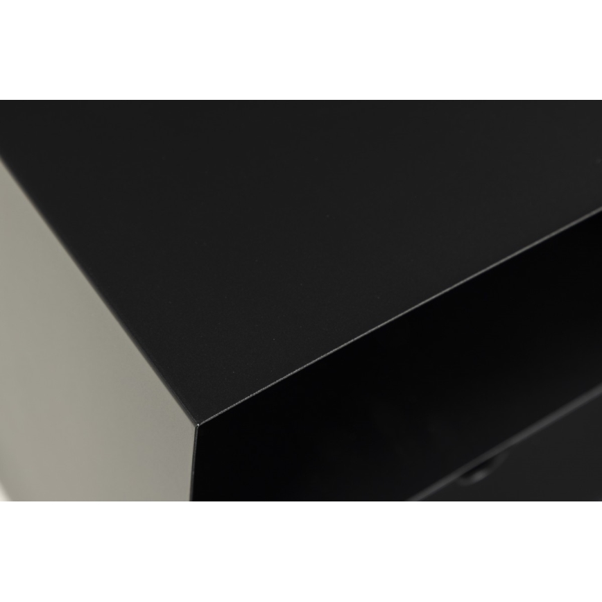 Mesa de cabeceira BEKIM com opção de montagem na parede — preto