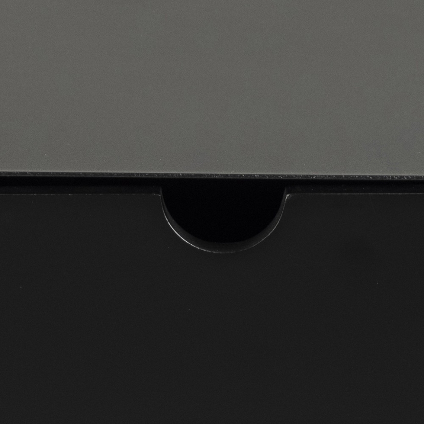 Mesa de cabeceira BEKIM com opção de montagem na parede — preto