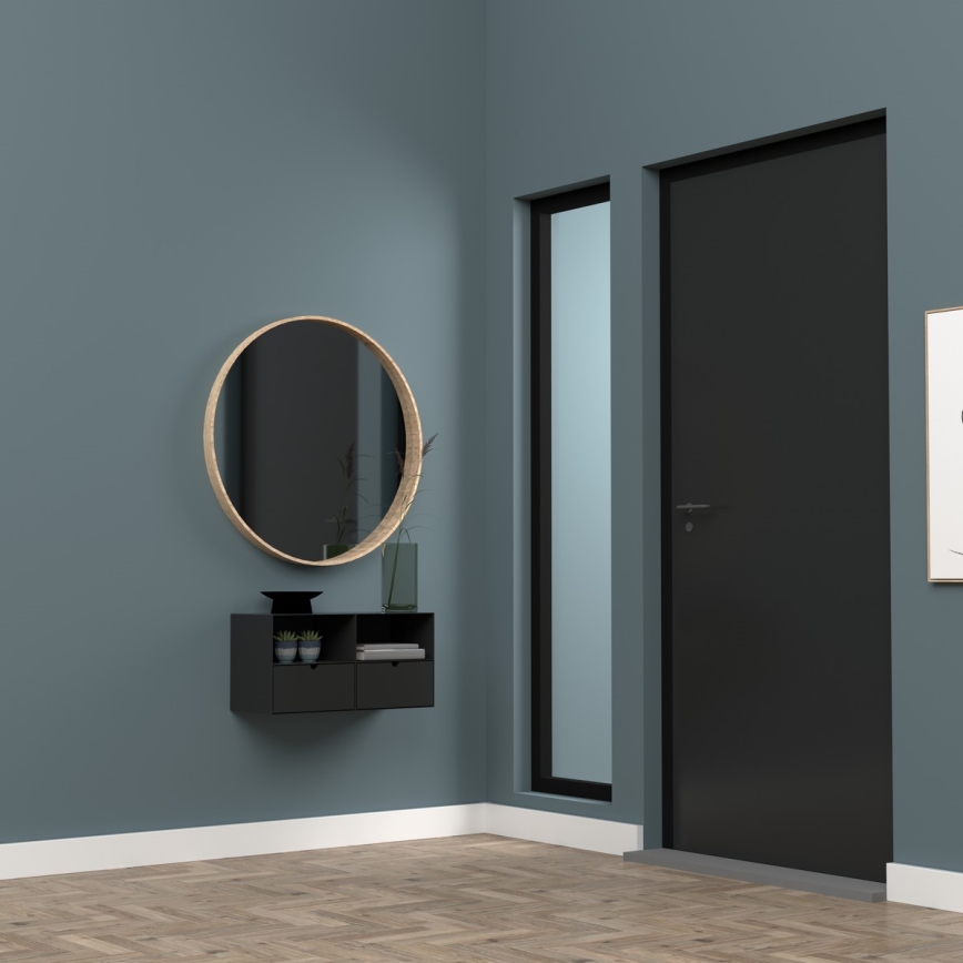 Mesa de cabeceira com possibilidade de montagem na parede BEKIM preto