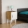 Mesa de cabeceira BELLINI 55x35 cm branca/castanha