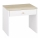 Mesa de cabeceira BUBO 58x69 cm branco/bordo claro