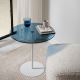 Mesa de cabeceira CHILL 50x50 cm branco/azul