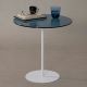 Mesa de cabeceira CHILL 50x50 cm branco/azul