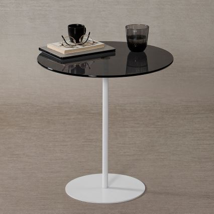 Mesa de cabeceira CHILL 50x50 cm branco/preto