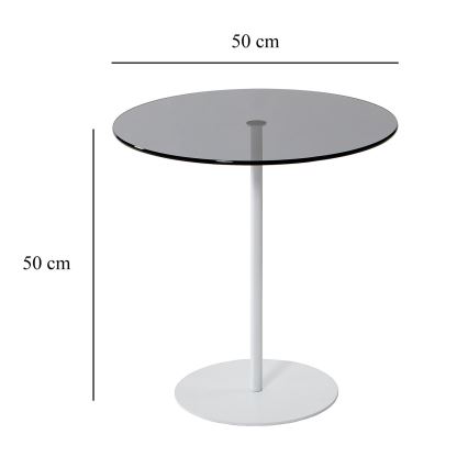 Mesa de cabeceira CHILL 50x50 cm branco/preto
