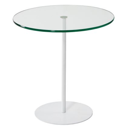 Mesa de cabeceira CHILL 50x50 cm branco/transparente