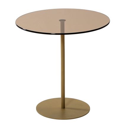 Mesa de cabeceira CHILL 50x50 cm dourada/bronze