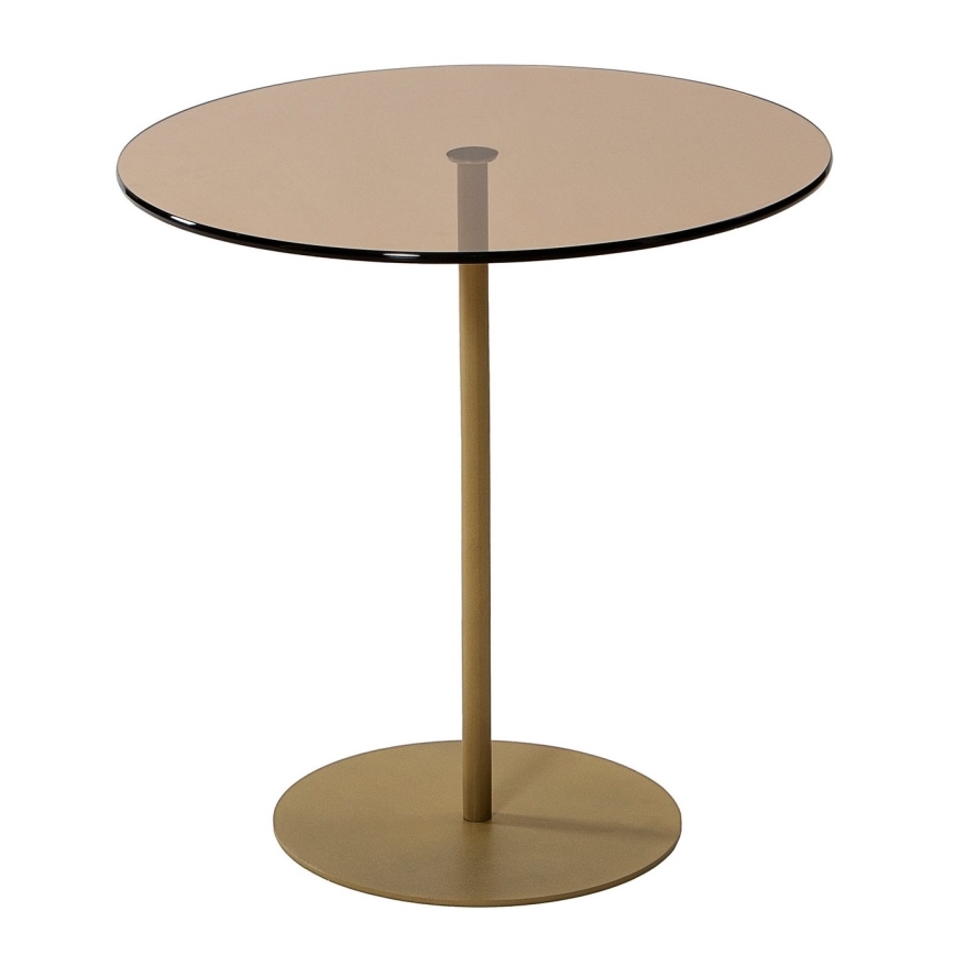 Mesa de cabeceira CHILL 50x50 cm dourada/bronze