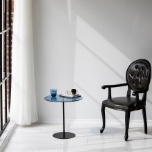 Mesa de cabeceira CHILL 50x50 cm preto/azul