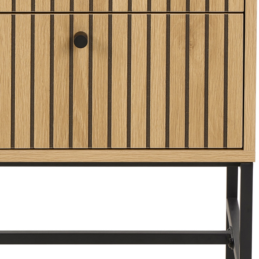 Mesa de cabeceira com gavetas OLIVIA em carvalho