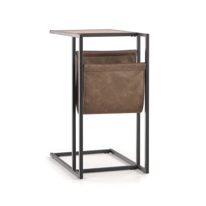 Mesa de cabeceira COMPACT 65x47 cm preto/castanho