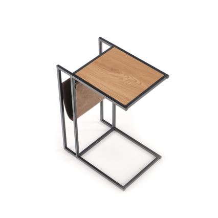 Mesa de cabeceira COMPACT 65x47 cm preto/castanho