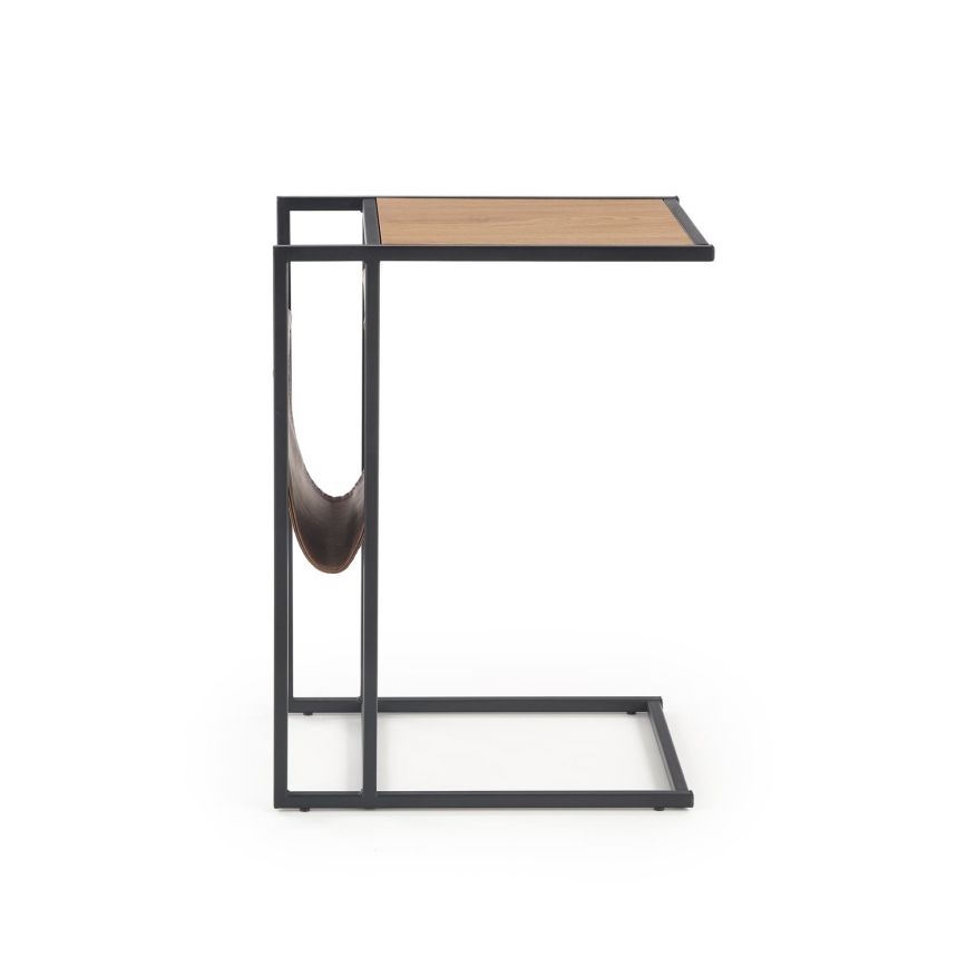 Mesa de cabeceira COMPACT 65x47 cm preto/castanho