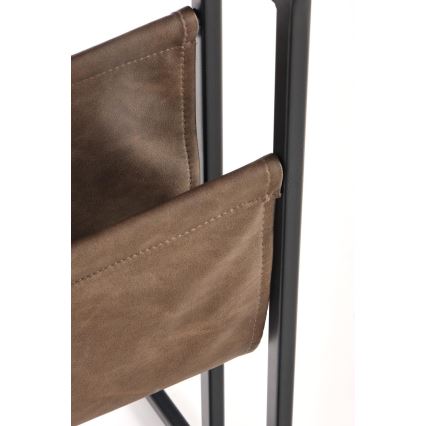 Mesa de cabeceira COMPACT 65x47 cm preto/castanho