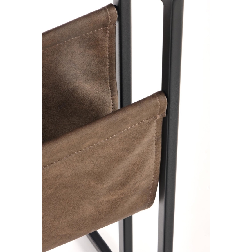 Mesa de cabeceira COMPACT 65x47 cm preto/castanho