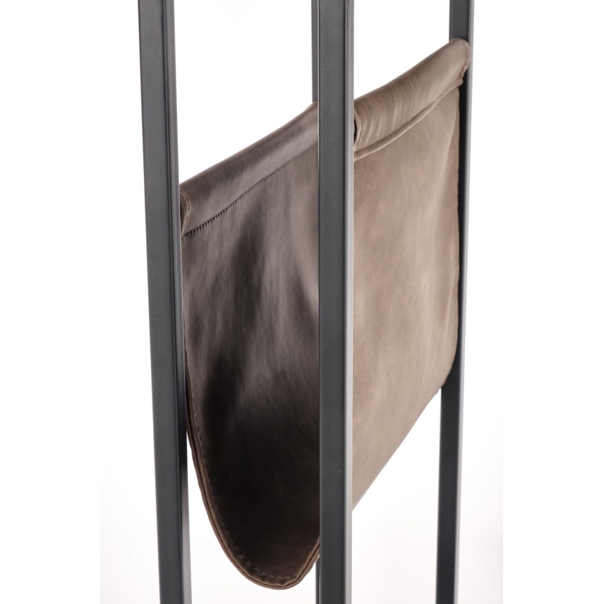 Mesa de cabeceira COMPACT 65x47 cm preto/castanho