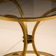 Mesa de cabeceira CORLEAONE 57,8x60 cm dourada/preto