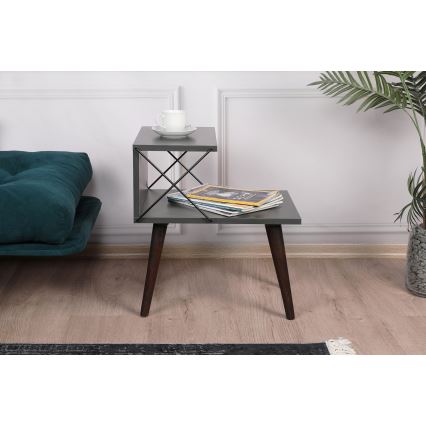 Mesa de cabeceira CROSS 55x50 cm antracite