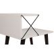 Mesa de cabeceira CROSS 55x50 cm branca