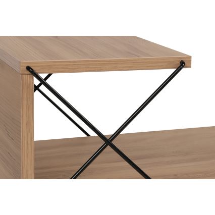 Mesa de cabeceira CROSS 55x50 cm castanho