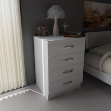 Mesa de cabeceira DIVA 74x55 cm branco