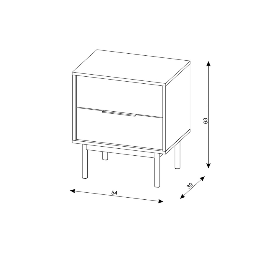 Mesa de cabeceira ELI bege