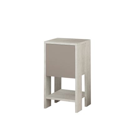 Mesa de cabeceira EMA 55x30 cm branco/bege