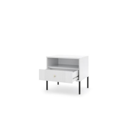 Mesa de cabeceira LUE 54x39 cm branca/preta