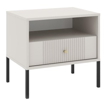 Mesa de cabeceira LUE bege/preto