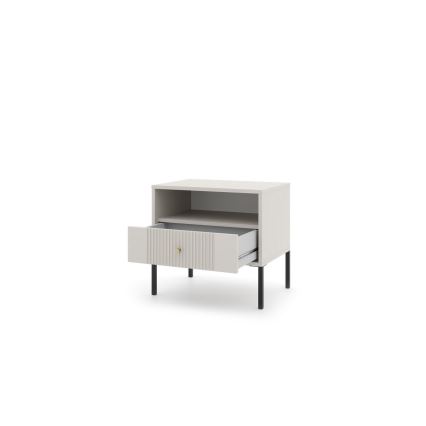 Mesa de cabeceira LUE bege/preto