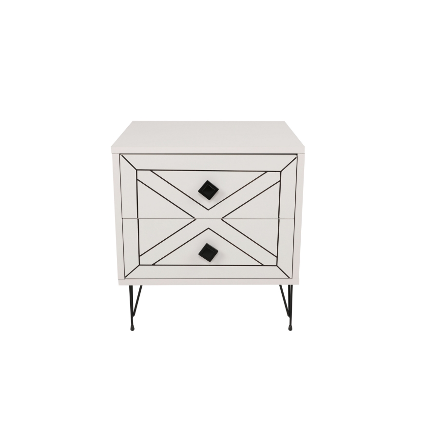 Mesa de cabeceira LUNA 50x55 cm branca