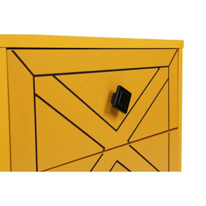 Mesa de cabeceira LUNA 55x50 cm amarelo