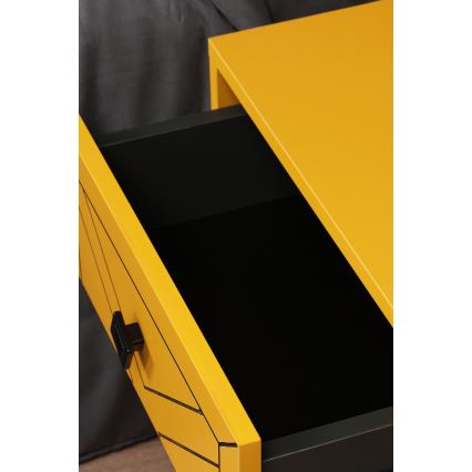 Mesa de cabeceira LUNA 55x50 cm amarelo