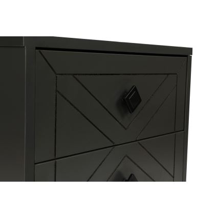 Mesa de cabeceira LUNA 55x50 cm antracite/preto