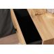 Mesa de cabeceira LUNA 55x50 cm castanho/preto