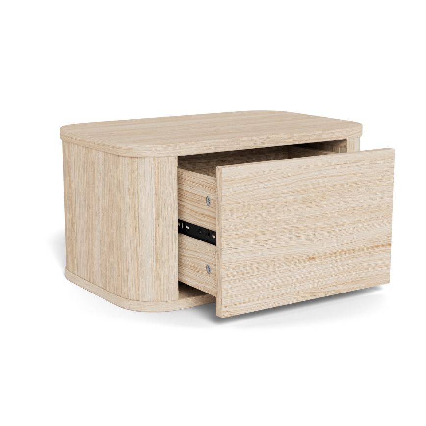 Mesa de cabeceira MADERA 46x30 cm carvalho branco