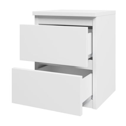 Mesa de cabeceira MALWA 40x40 cm branco mate