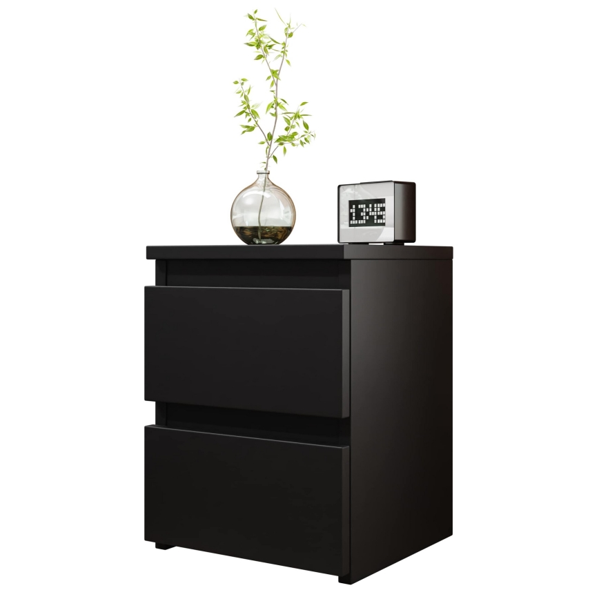 Mesa de cabeceira MALWA 40x40 cm mate preto